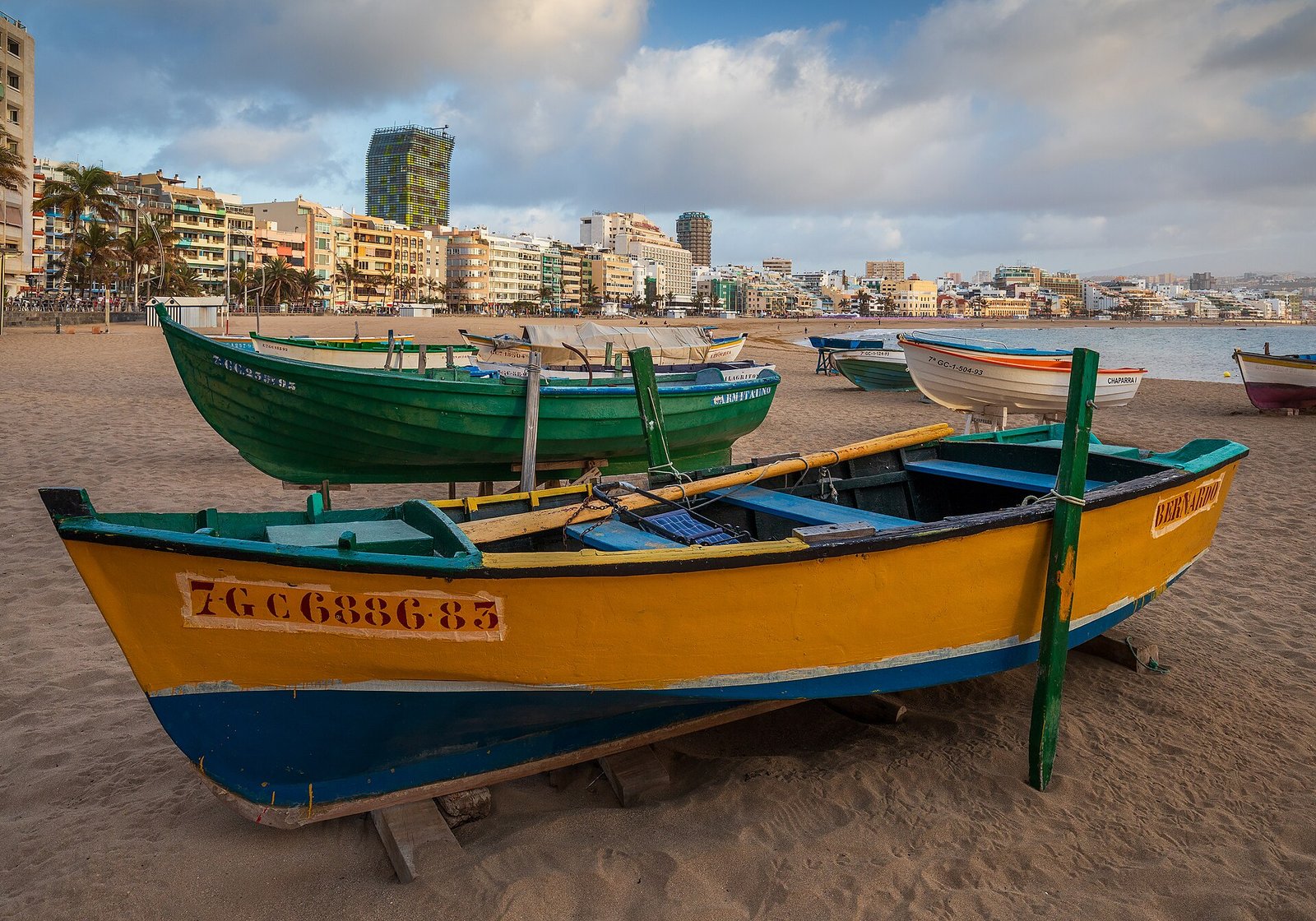 Boats in the La Isleta fishermen's quarter of Las Palmas