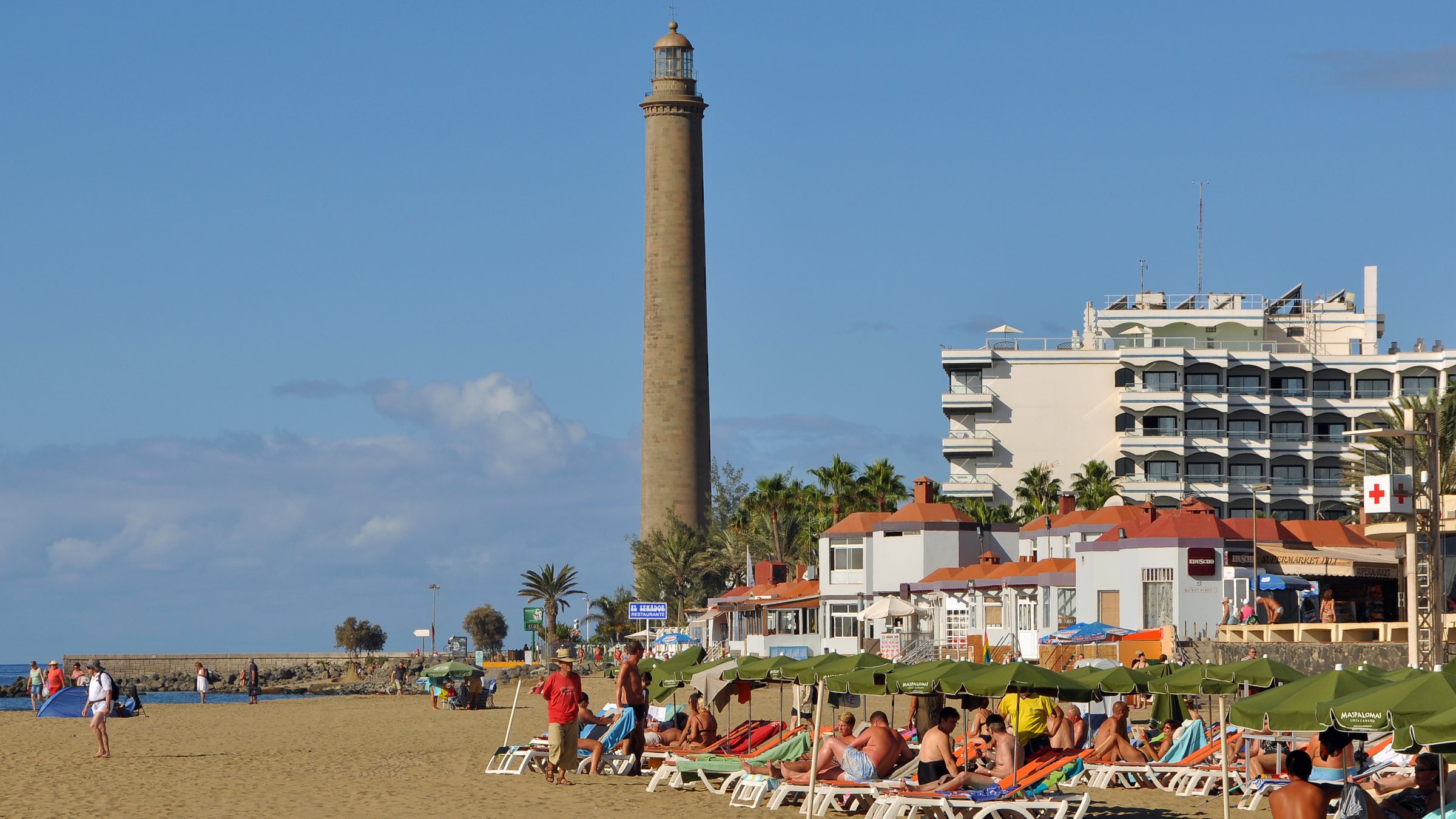 Immagine d'archivio: Faro de Maspalomas, en el municipio de San Bartolomé de Tirajana (Las Palmas, España)