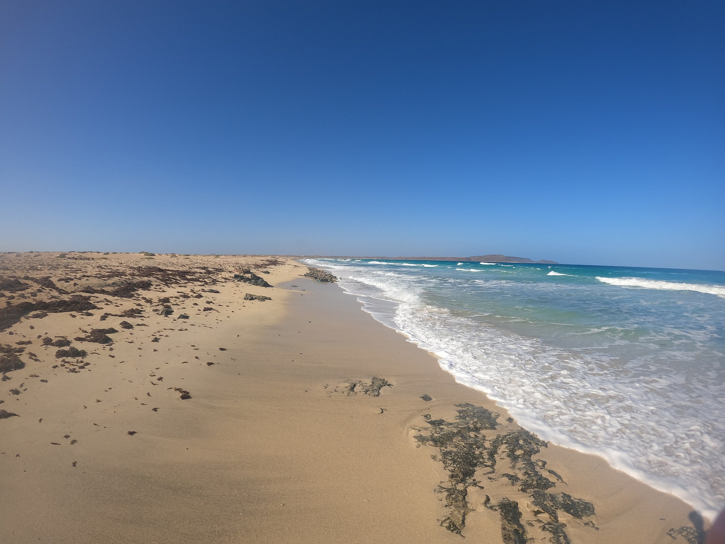Immagine d'archivio: spiaggia vicino a Santa Maria, isola di Sal, Capo Verde