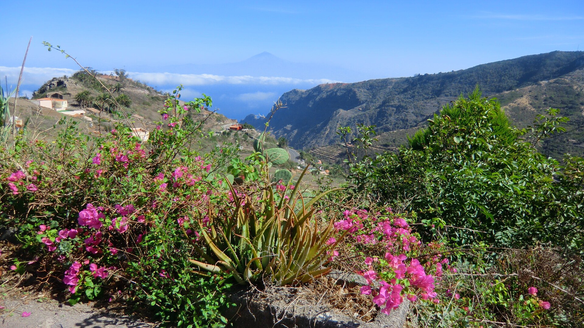 File photo: La Gomera (Spain's Canary Islands) - Gomera's east coast region - in the back the island of Teneriffe and Pico del Teide