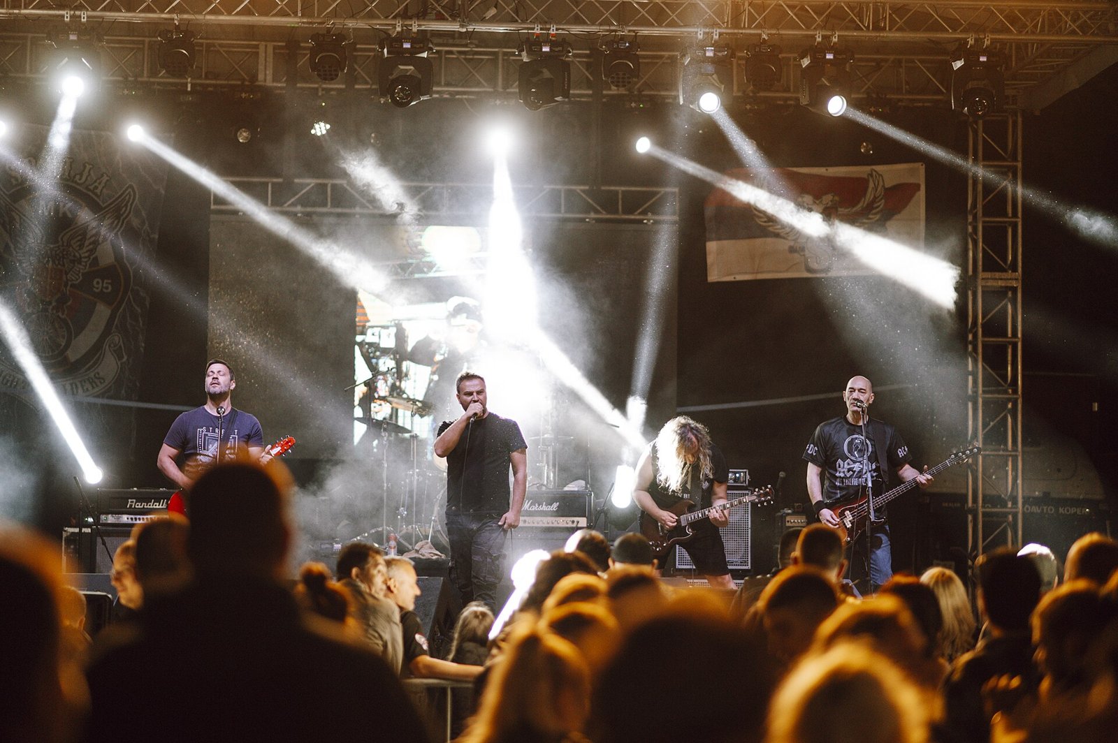 Live concert on an open-air stage (illustrative)