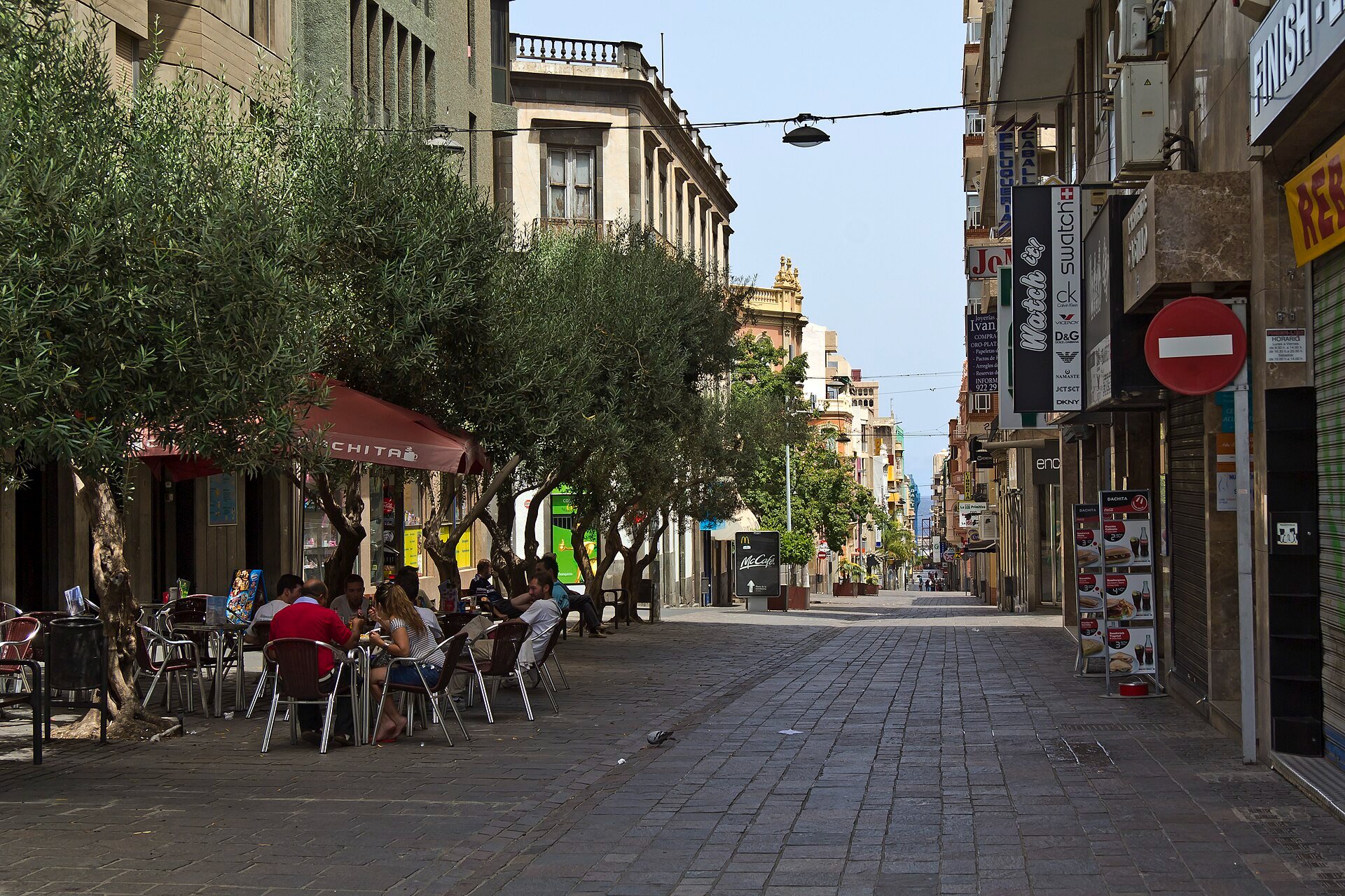 The Calle del Castillo pedestrian street in Santa Cruz de Tenerife