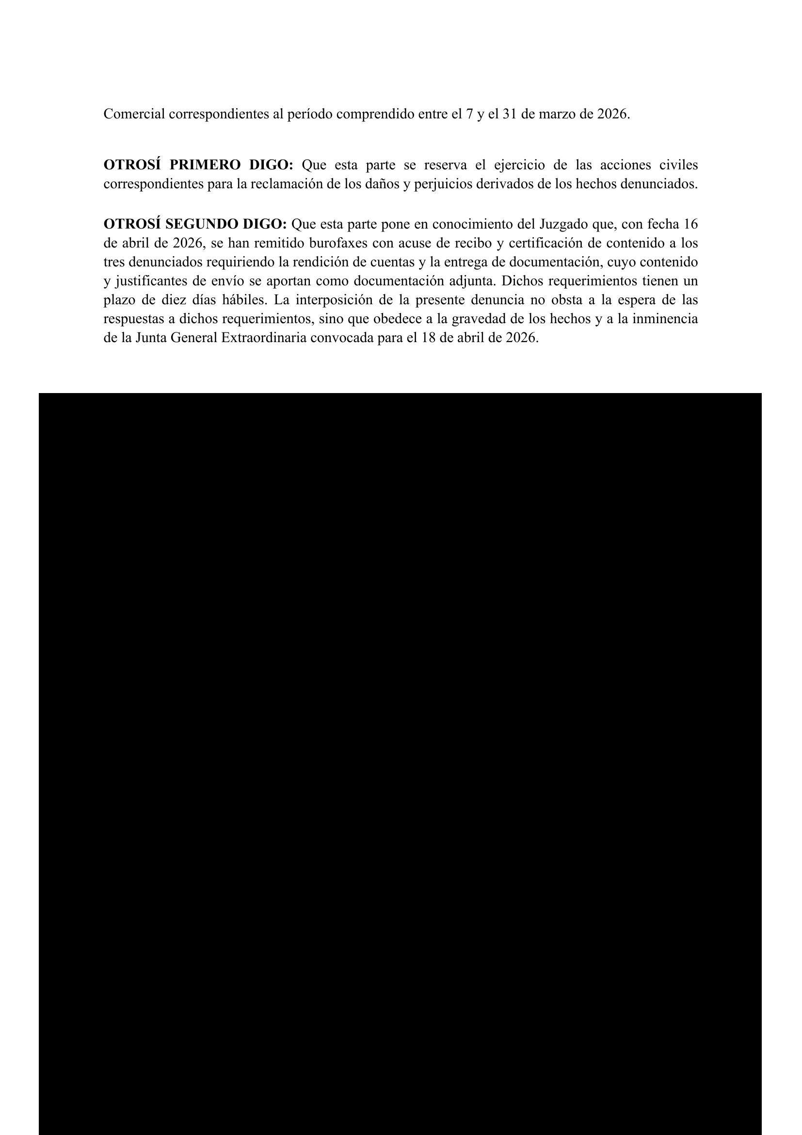 Denuncia Pagina 7 — Otrosí Digo, Documentación