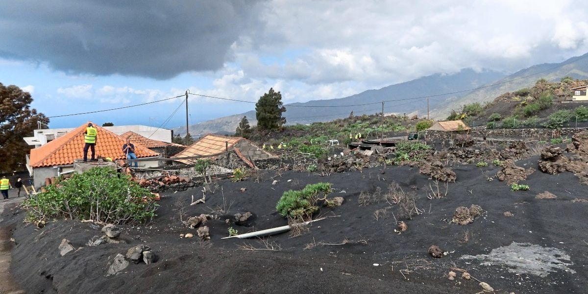Illegal building in the Canary Islands — containers and modules on a finca