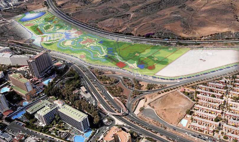 Architectural rendering of the planned Siam Park hotel in El Veril, Gran Canaria